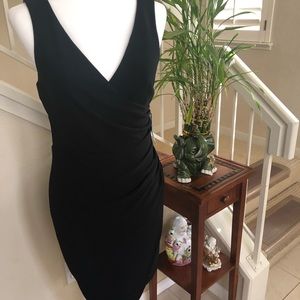 Asymmetrical Midi Black Dress